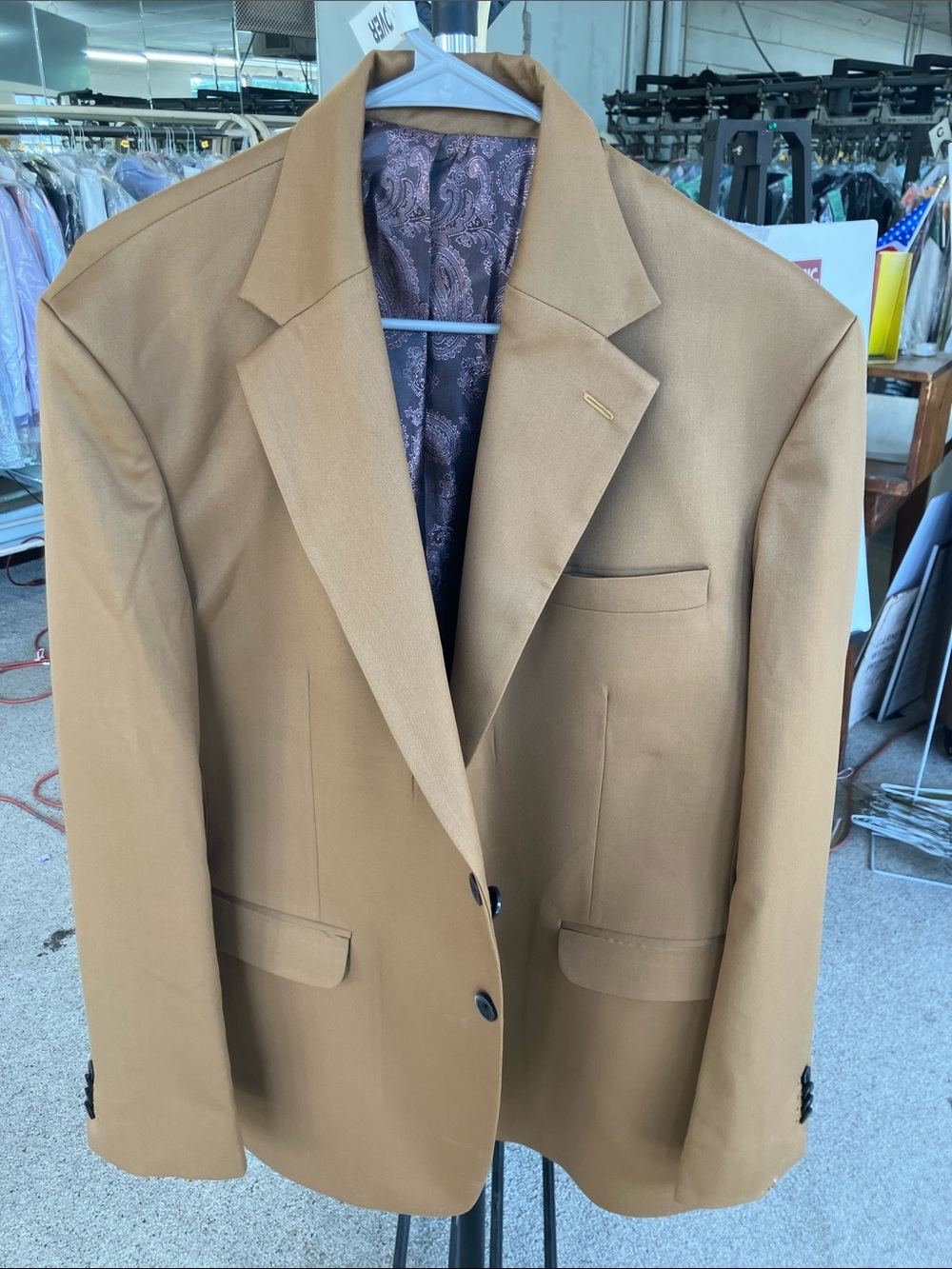 French Crown | Men's Camel Brown Single-Breasted Blazer